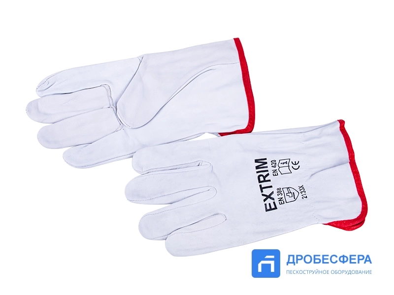 Перчатки пескоструйщика кожа/полиэстер серые арт. EXT grey