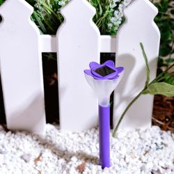 USL-C-417-PT305 Cадовый светильник на солнечной батарее Purple crocus. Серия Classic. Упаковка-пленка.