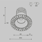 Встраиваемый светильник Technical DL121-15W-2.7K-TRS-W