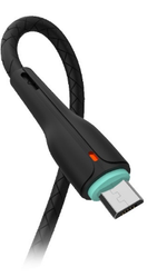 Кабель DENMEN D15V USB-microUSB 2.4A 1м TPE Black