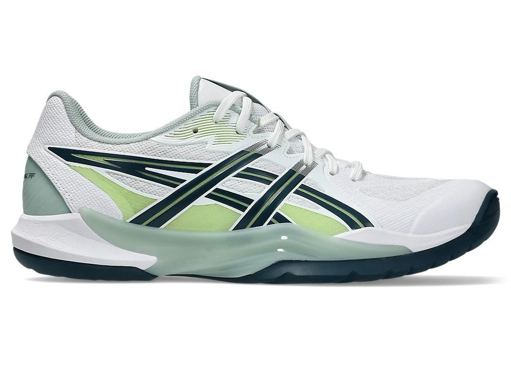 Мужские кроссовки для бадминтона/сквоша Asics Powerbreak FF - white/tranquil teal