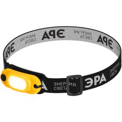 Фонарь налобный светодиодный ЭРА Рабочие Практик GA-801 аккумуляторный яркий мощный 4 режима жёлто-черный | Налобные фонари