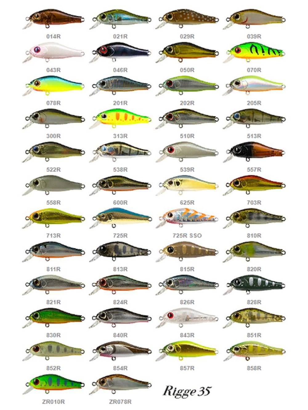 Воблер для рыбалки ZIPBAITS Rigge ZB-R-35F, 35мм, 2гр., заглубление 0.3-0.8м., цвет ZR10R, плавающий
