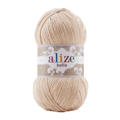 Пряжа Alize (Ализе) Bella 100 / уп.5 мот. по 100 г, 360м, 076 бежевый A