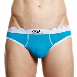 Мужские трусы слипы бирюзовые WangJiang WG00140