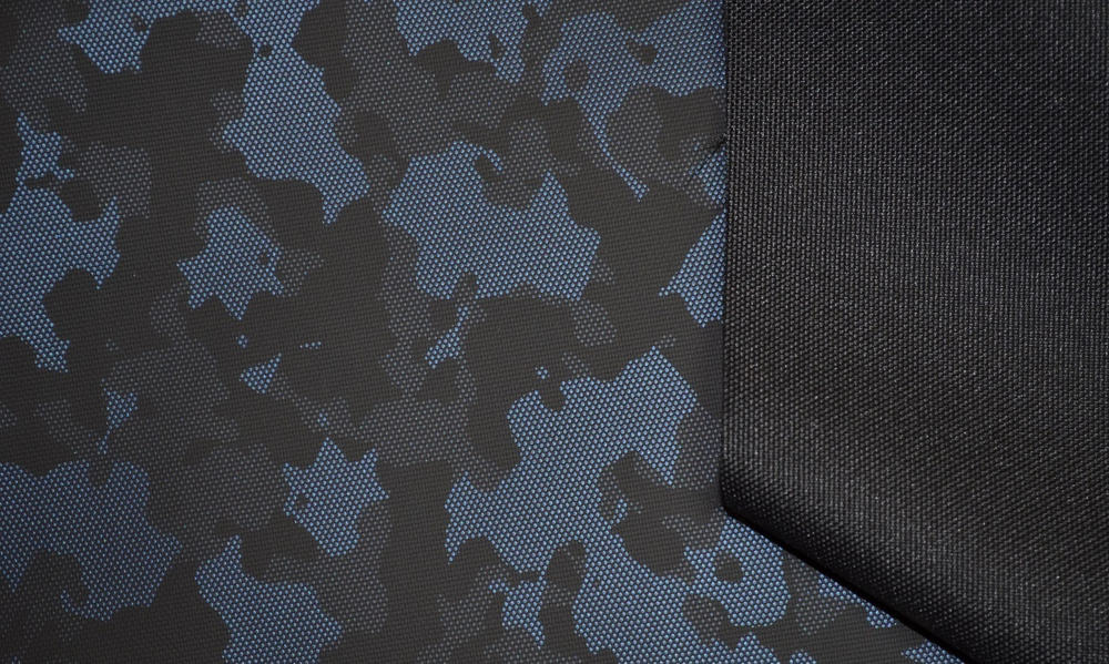 Ткань сумочно-рюкзачная Oxford 900D PU 2000, cиний камуфляж, 1.5х15м