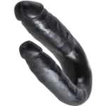 Фаллоимитатор двусторонний King Cock Small Double Trouble, черный (Цвет: черный)