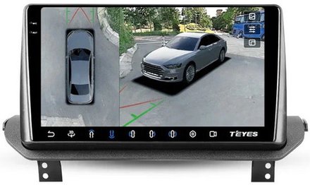 Магнитола Mitsubishi Outlander 4 2021+ (без штатного 360) - Teyes CC3-2K-360 на Android 10, 2K QLED, 6Гб+128Гб, CarPlay, 4G SIM-слот, 4 камеры в комплекте