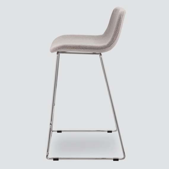 Полубарный стул Neo Soft 65 см, серый, ножки хром