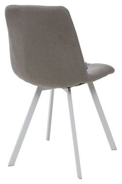 Стул CHILLI SQUARE UF860-08B серый, ткань / белый каркас М-City