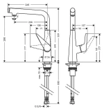 Смеситель для кухни Hansgrohe Talis Select M51 72820800 сталь
