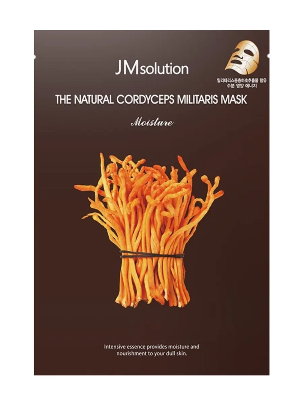 JMSOLUTION - МАСКА ТКАНЕВАЯ ДЛЯ ЛИЦА С ЭКСТРАКТОМ КОРДИЦЕПСА THE NATURAL CORDYCEPS MILITARIS MASK MOISTURE, 30 МЛ