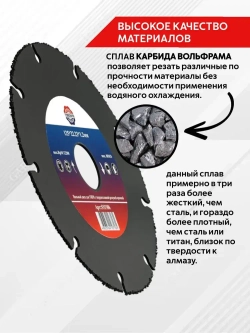 Диск пильный по дереву 125 мм для УШМ универсальный отрезной