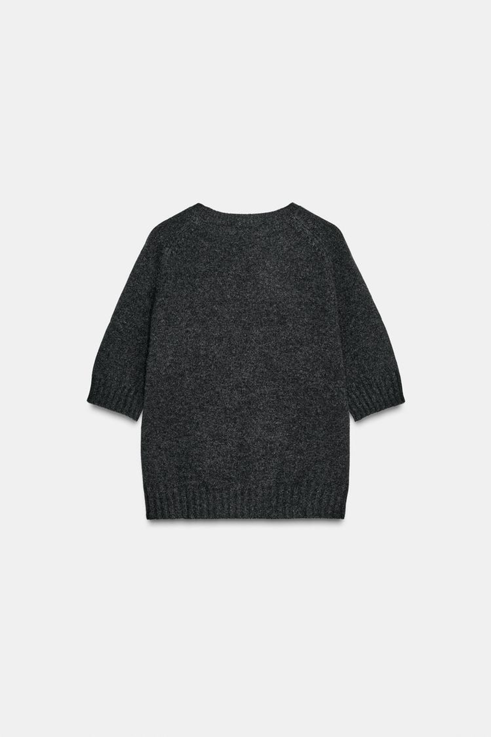 ZARA СВИТЕР ИЗ 100% КАШЕМИРА, АНТРАЦИТОВО-СЕРЫЙ