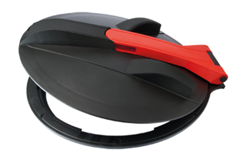 Крышка откидная с клапаном D 367 с уплотнительным кольцом (Италия) STERH ARAG(37x37x7см;черная) - арт.555111