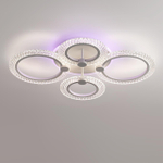 8017/60CL LEDIO LN25 белый/прозрачный металл/акрилл Потолочный светильник c подсв. осн. LED 60W 220V 3000-6000K MOLLY