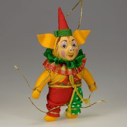 Ёлочная игрушка Свинка в колпачке