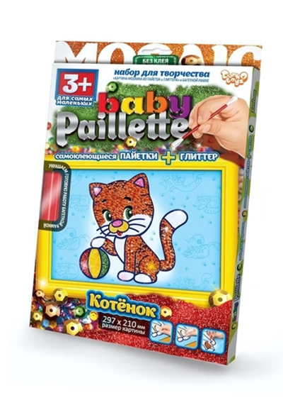 Набор для творч. "Baby Paillette", Котенок (Данко)