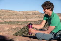 Набор крышка Klean Kanteen TKWide Twist Cap Taupe, трубочки с ёршиком