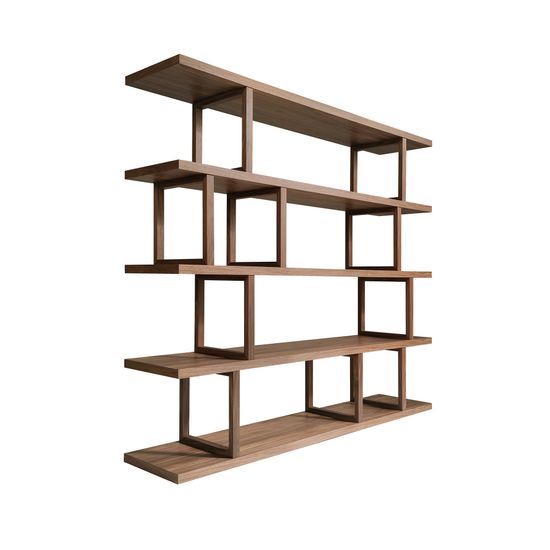 Прямоугольный стеллаж 3294 из орехового дерева