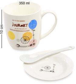 GAEM Art MUG-203/3 Кружка с ложкой «Мое путешествие»