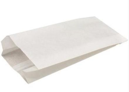 Пакеты бумажные без окна 14х6х31см с плоски v-дном ЖС 40г/м2 белый (1/1500шт)