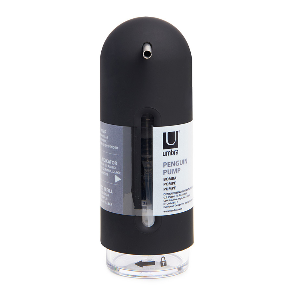 Диспенсер для жидкого мыла penguin, 355 мл, черный