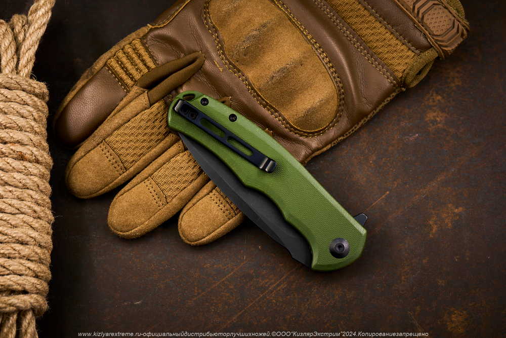 Нож Civivi Praxis C803F сталь 9Cr18MoV BlackWwash рукоять OD Green G10
