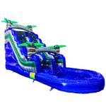 Водная горка с бассейном «Синий оазис» 9×3,5×5,5 м