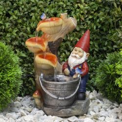 GANF-03 GREEN APPLE Настольный фонтан Гном Лесник 31 см | Фонтаны Green Apple