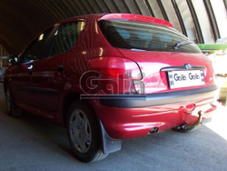 Фаркоп оцинкованный Galia P003A для Peugeot 206 хетчбек 3/5 дверей, купе, кабриолет 1998-2003(паспорт и сертификат в комплекте)(без электрики)