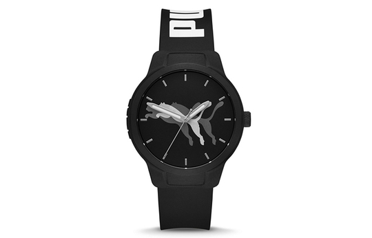 PUMA Wrist Watch Quartz Movement Silicone Strap Black Dial Unisex