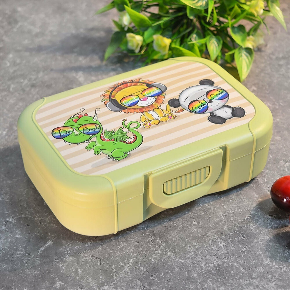 Ланч-бокс 0,85л детский "Baby party" (салатовый)