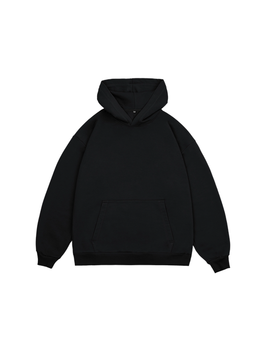 Худи оверсайз без начеса (черный)