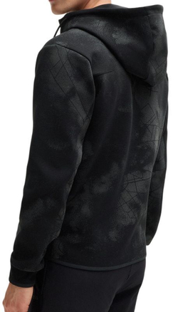 Мужская теннисная кофта BOSS Zip-Up With Decorative Reflective Artwork - черный