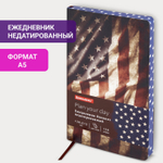 Ежедневник недатированный А5 (138х213 мм) BRAUBERG VISTA под кожу гибкий 136 л. "Independence" (2 штуки в упаковке)