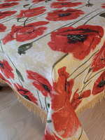 Гобеленовая скатерть Маки 160х200 см