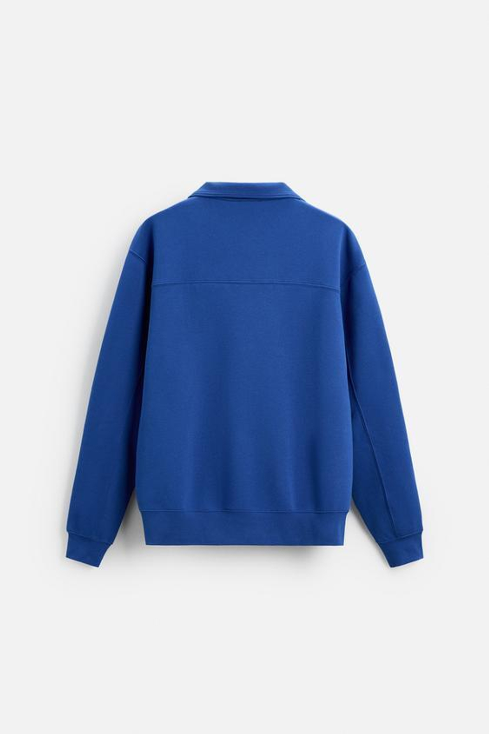 ZARA ТОЛСТОВКА С КОРОТКОЙ ЗАСТЕЖКОЙ-МОЛНИЕЙ, ЯРКО-СИНИЙ