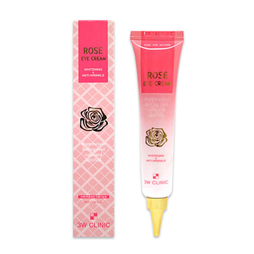 3W Clinic Крем для век восстанавливающий с экстрактом розы - Rose eye cream, 40мл