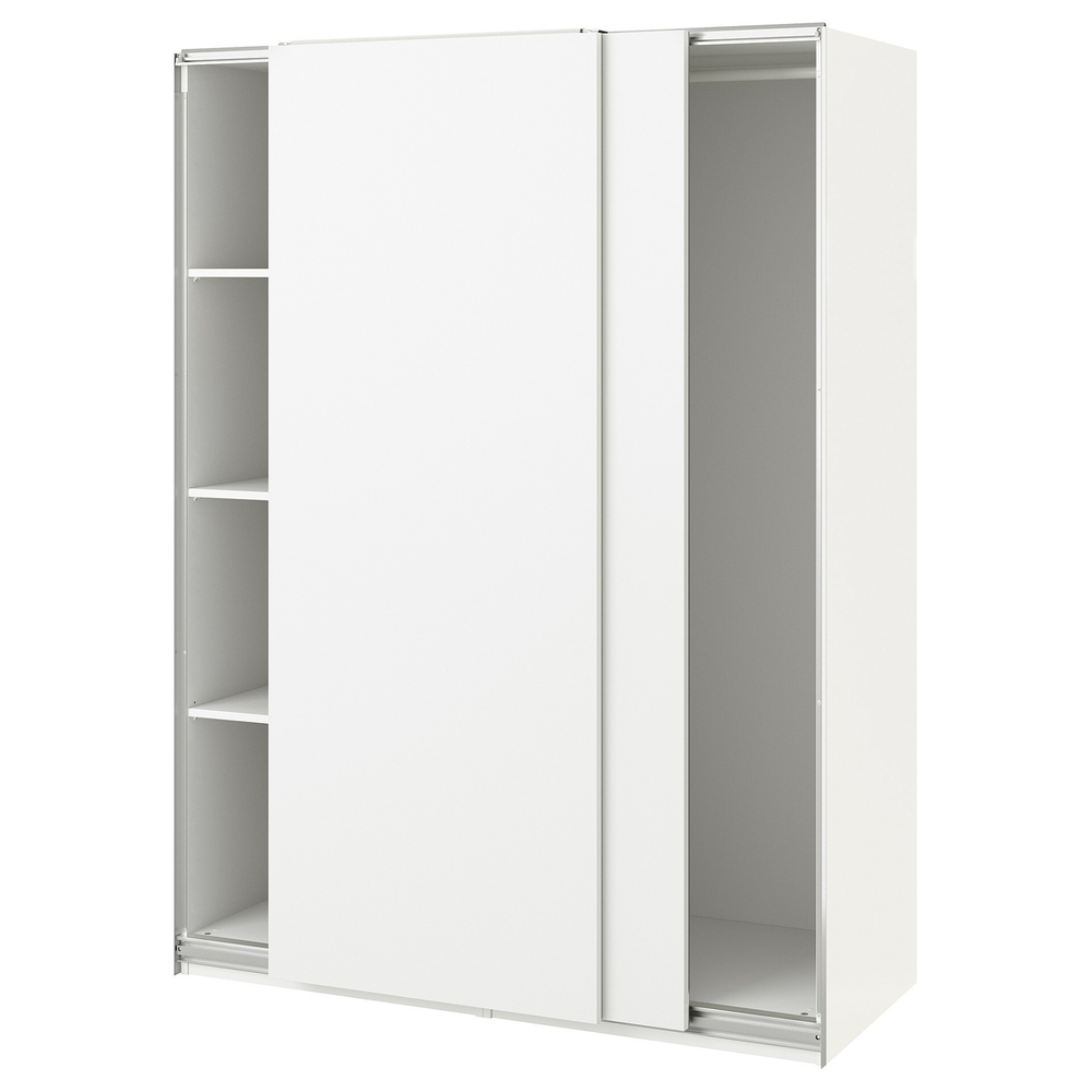 Шкаф-купе PAX HASVIK IKEA (двухсекционный) (белый)  240*45*260