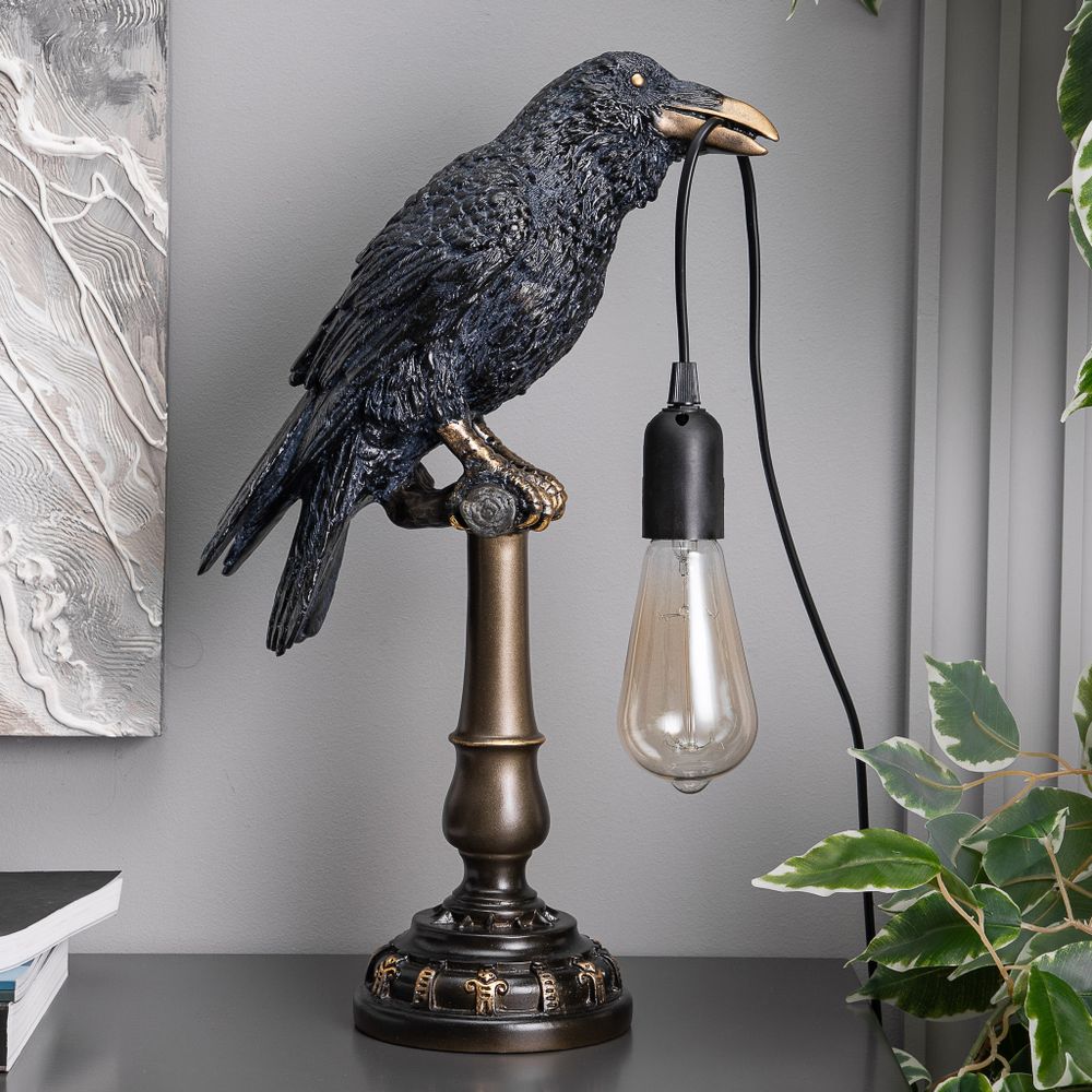 Светильник бытовой Ворон Рэйвен Черный Пепел Бронза