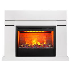 Электрокамин RealFlame Lindelse 26 WT белый с очагом 3D Helios 26