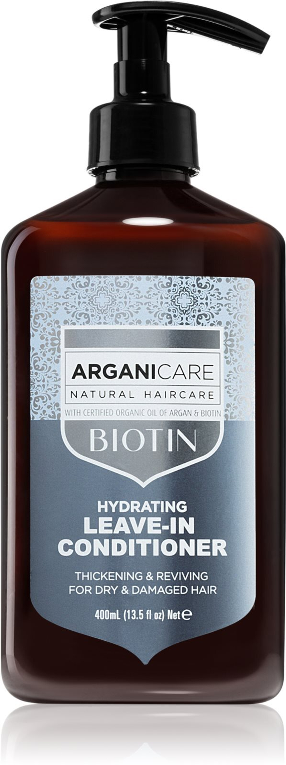 Arganicare Biotin Leave-In Conditioner - несмываемый кондиционер для сухих и поврежденных волос /   400  ml  / GTIN 3701120005407