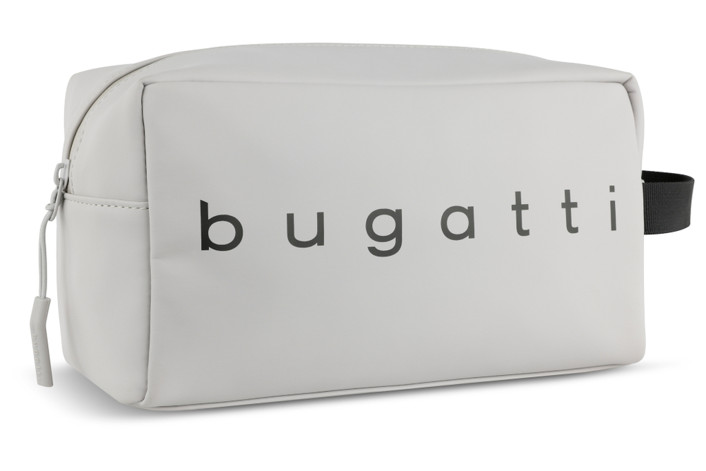 Фото стильный современный компактный несессер BUGATTI Rina светло-серый переработанный полиуретан с гарантией