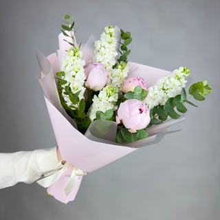 Bouquet of flowers from peonies Clarens mini