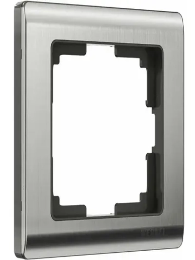 Рамка 1-я Werkel Metallic серебристый глянец