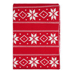 Плед из хлопка с новогодним рисунком frostwork из коллекции new year essential, 130x180 см