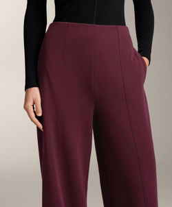 OYSHO Брюки пике с очень высокой посадкой из хлопка, темно-бордовый