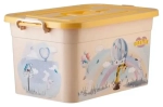 Контейнер для хранения игрушек с ручкой и защелками GIRAFFIX 41,5*27*22см, 15л
