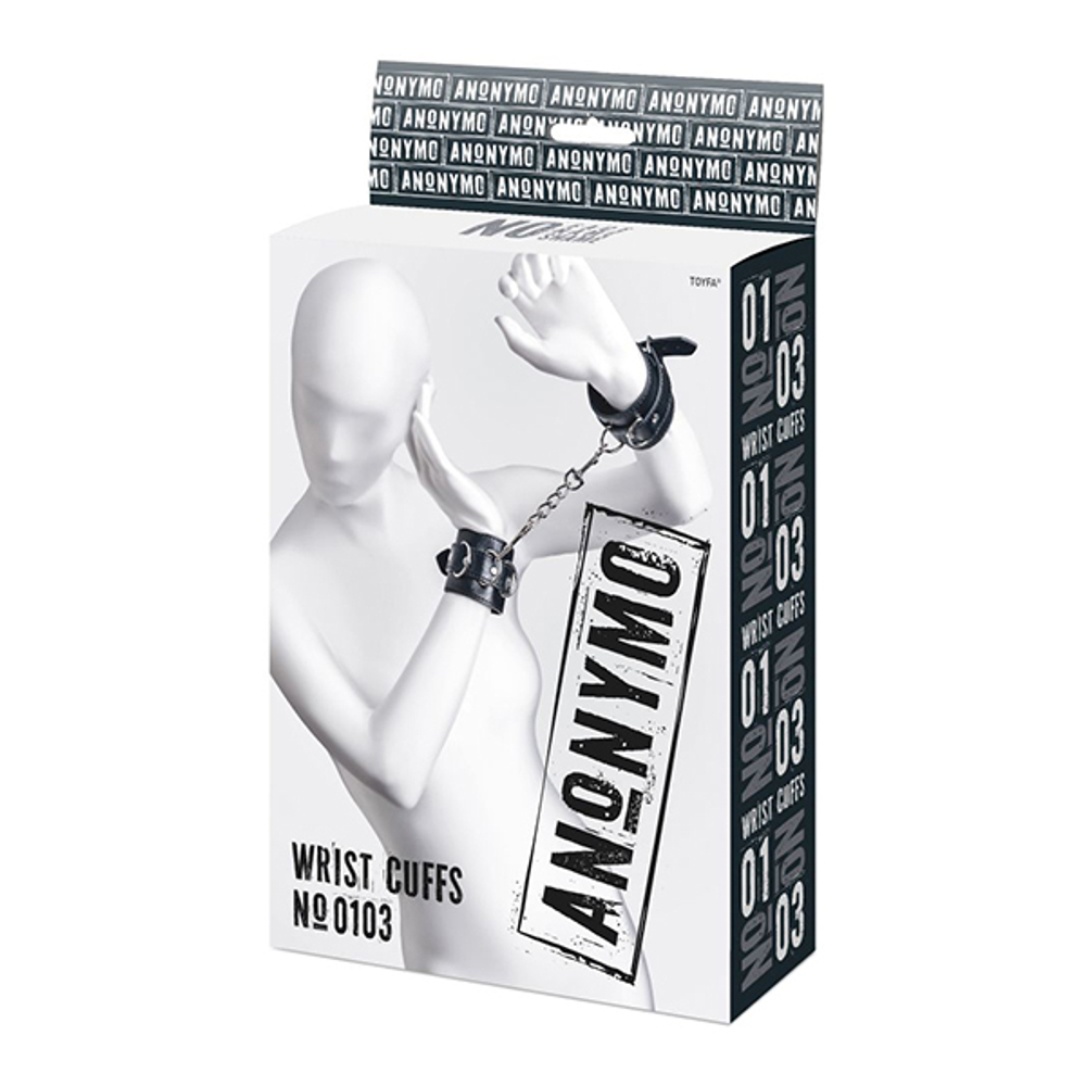 Черные наручники на сцепке ToyFa Anonymo 310103